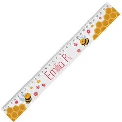 Bienchen Lineal in 2 Größen und mit Namensaufdruck