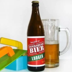 Bieraufkleber Feierabendbier mit Wunschname