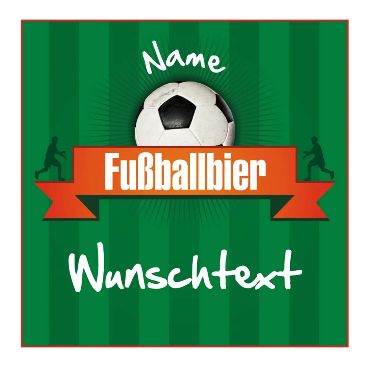 Bieraufkleber Fußballbier mit Wunschname und Text