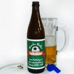 Bieraufkleber Fußballbier mit Wunschname und Text