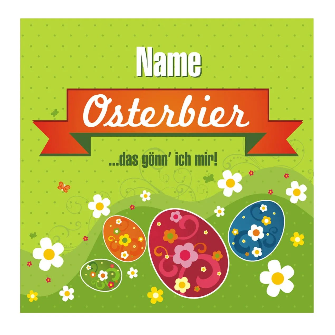 Bieraufkleber Osterbier mit Wunschname