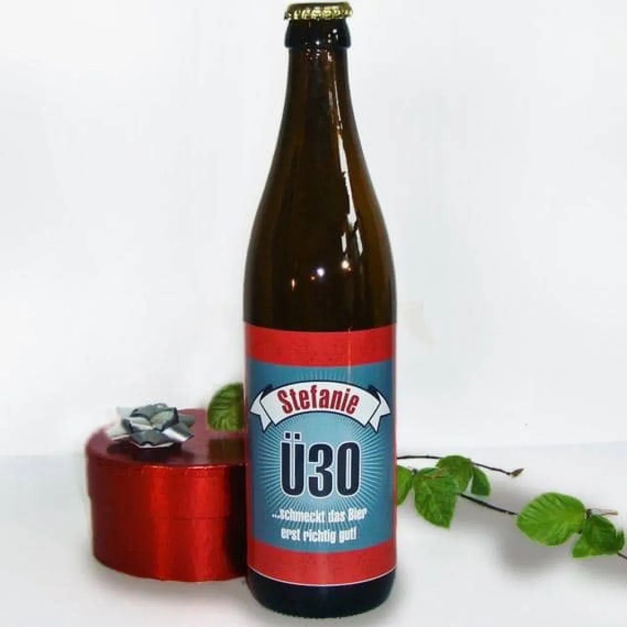 Bieraufkleber zum Geburtstag mit Wunschname und Alter