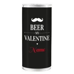 Bierdose - Beer my Valentine - mit Name