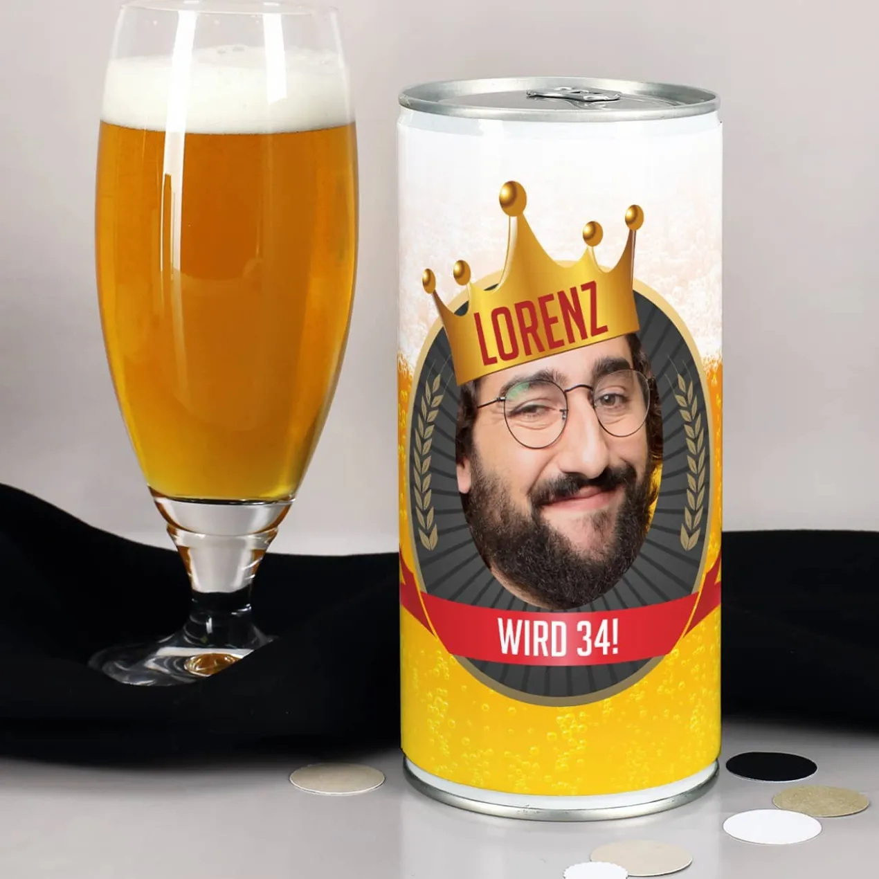 Bierdose für Bierkönige mit Ihrem Wunschfoto