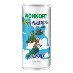 Bierdose Himmelfahrtskommando mit Heimatort und lustigem Vatertags-Motiv bedruckt
