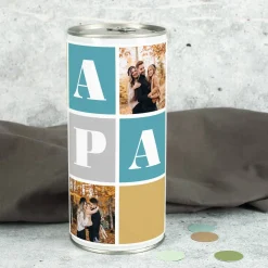Bierdose - PAPA - mit 3 Wunschfotos bedruckt