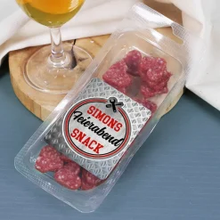 Bier-Geschenkset für Feierabendbier, Garagenbier und mehr, mit graviertem Glas & Snack