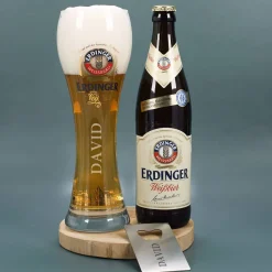 Bier Geschenkset mit Weißbier, Glas und Flaschenöffner in Geschenkbox