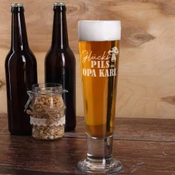 Bierglas - Glückspils - mit Namensgravur