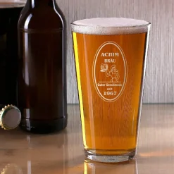 Bierglas Guter Geschmack seit mit Namen und Geburtsjahr