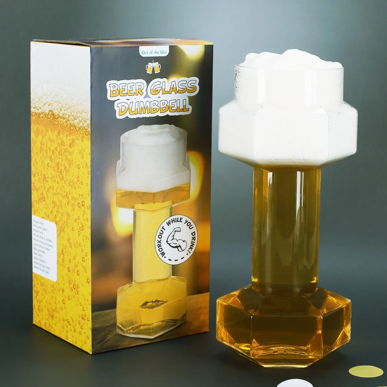 Bierglas in Hantelform