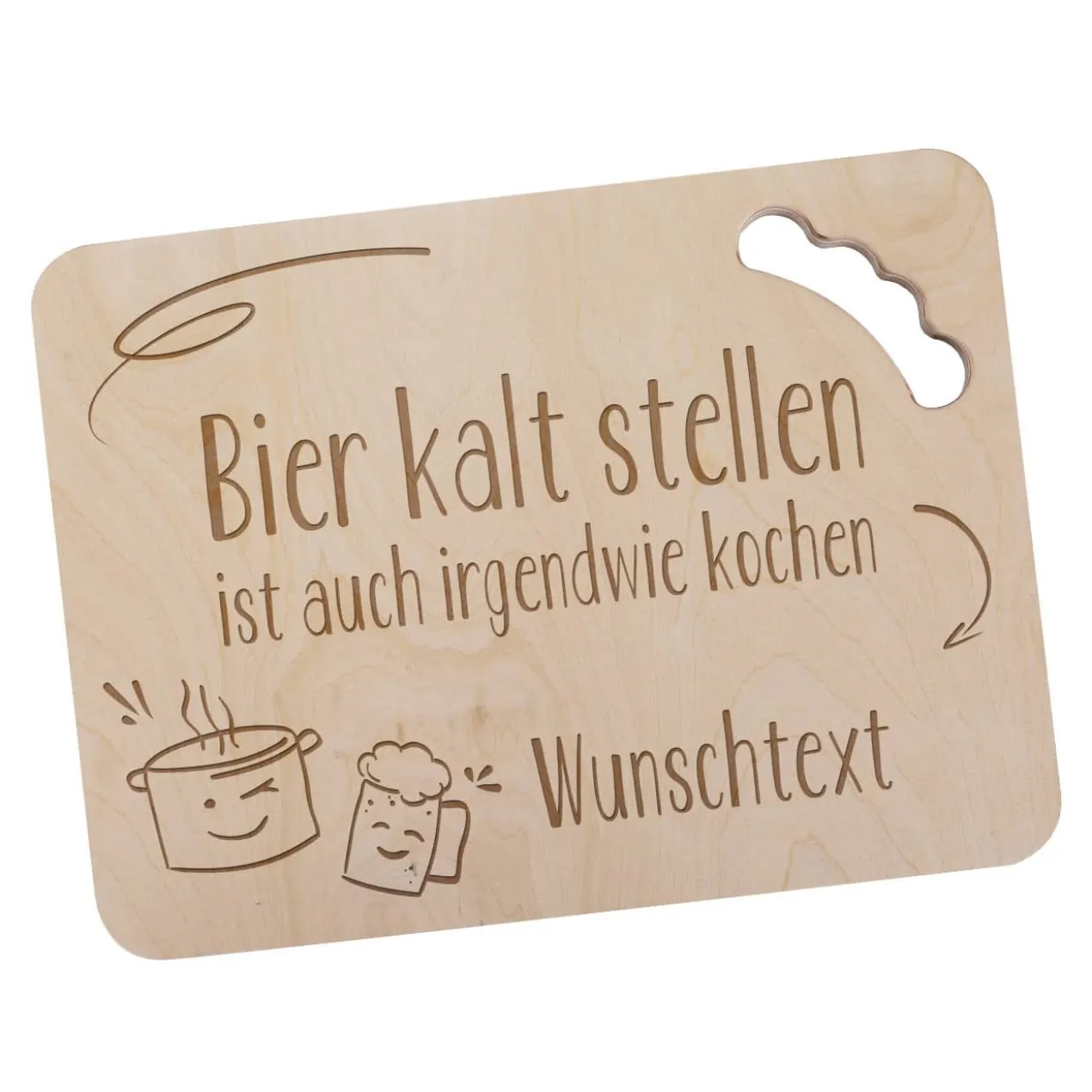 Bier kalt stellen ist wie kochen - Bierkastendeckel als Sitz mit persönlicher Gravur