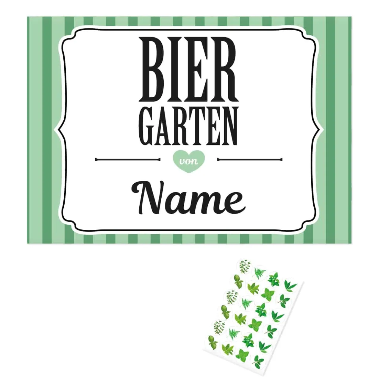 Bierkasten-Banderole und Aufkleber für DIY Biergarten