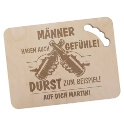 Bierkastendeckel - Männer haben auch Gefühle! - mit Ihrem Wunschtext