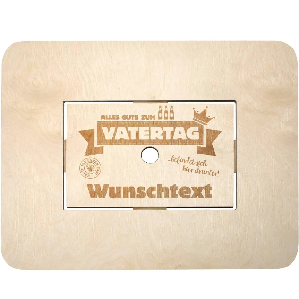Bierkasten-Tisch zum Vatertag - mit persönlicher Gravur