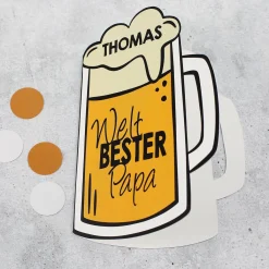 Bierkrug - Klappkarte Weltbester Papa