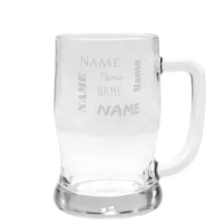 Bierseidel mit Ihrem Namen in verschiedenen Schriftarten