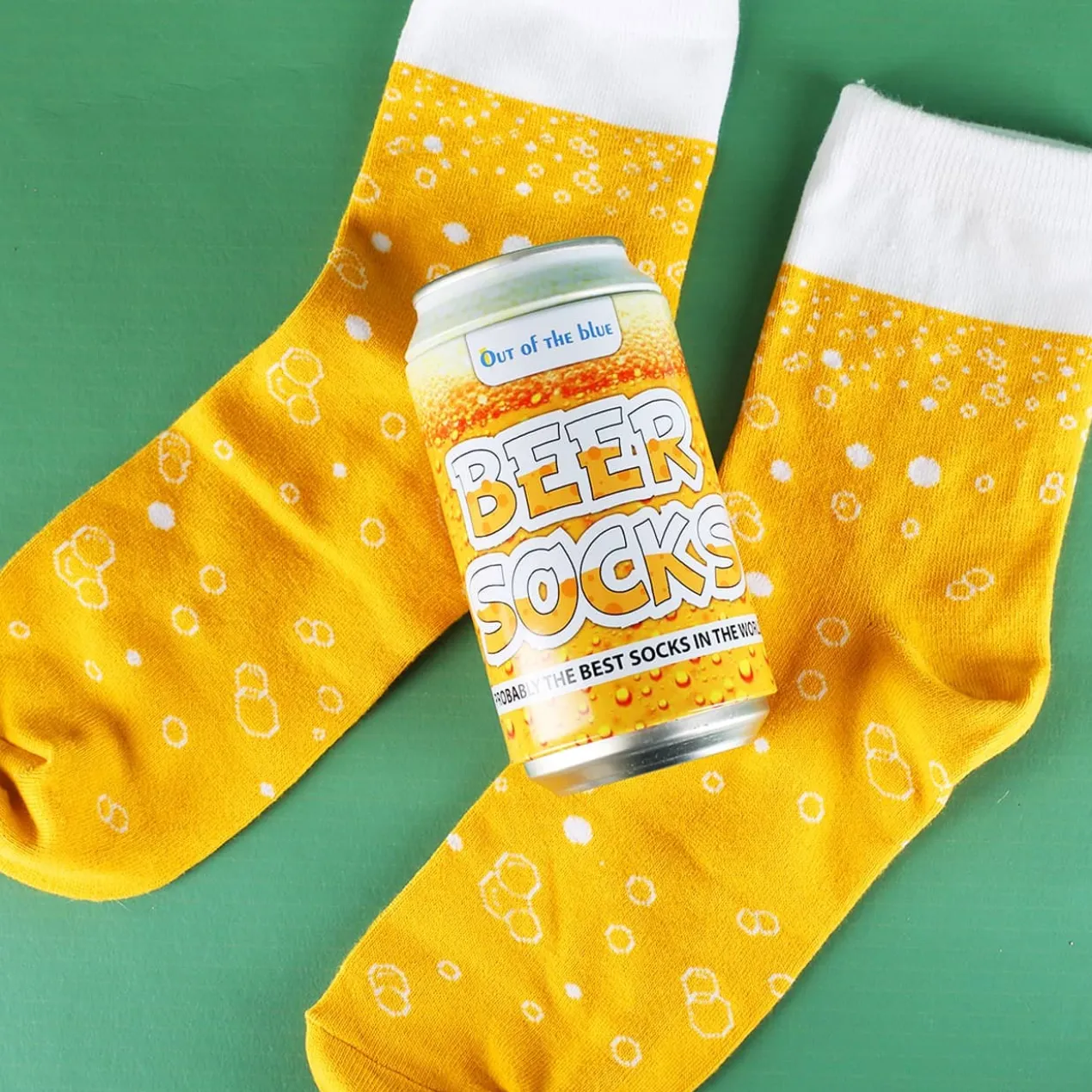 Biersocken in Metalldose