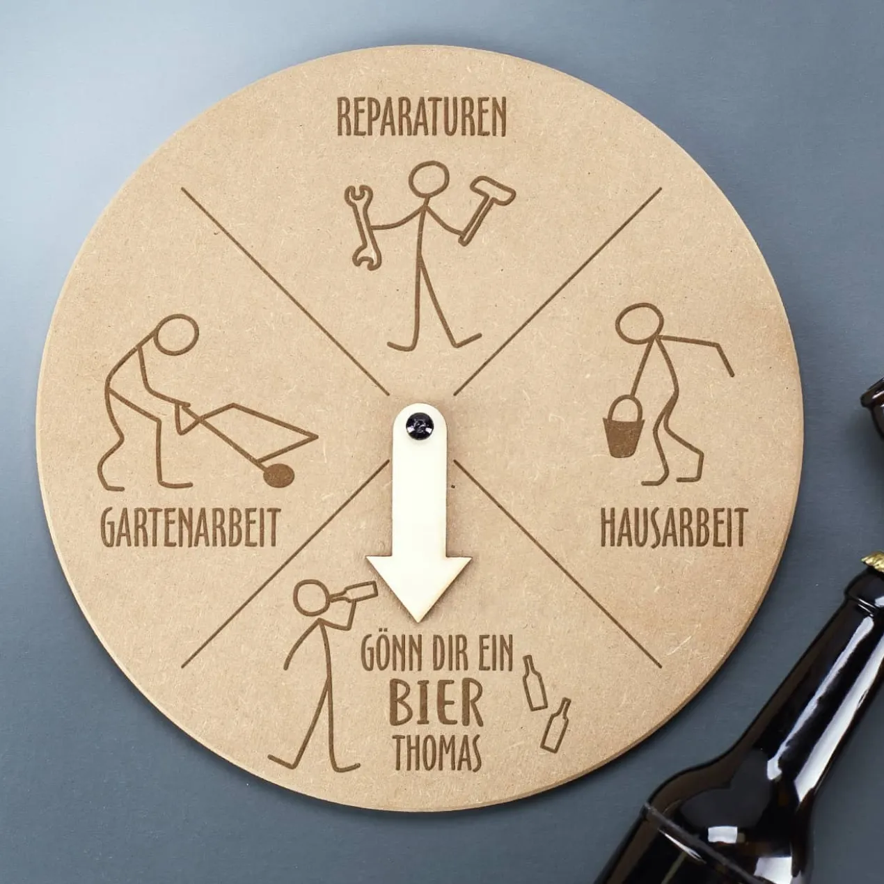 Bieruhr - lustiges Männergeschenk mit Namensgravur
