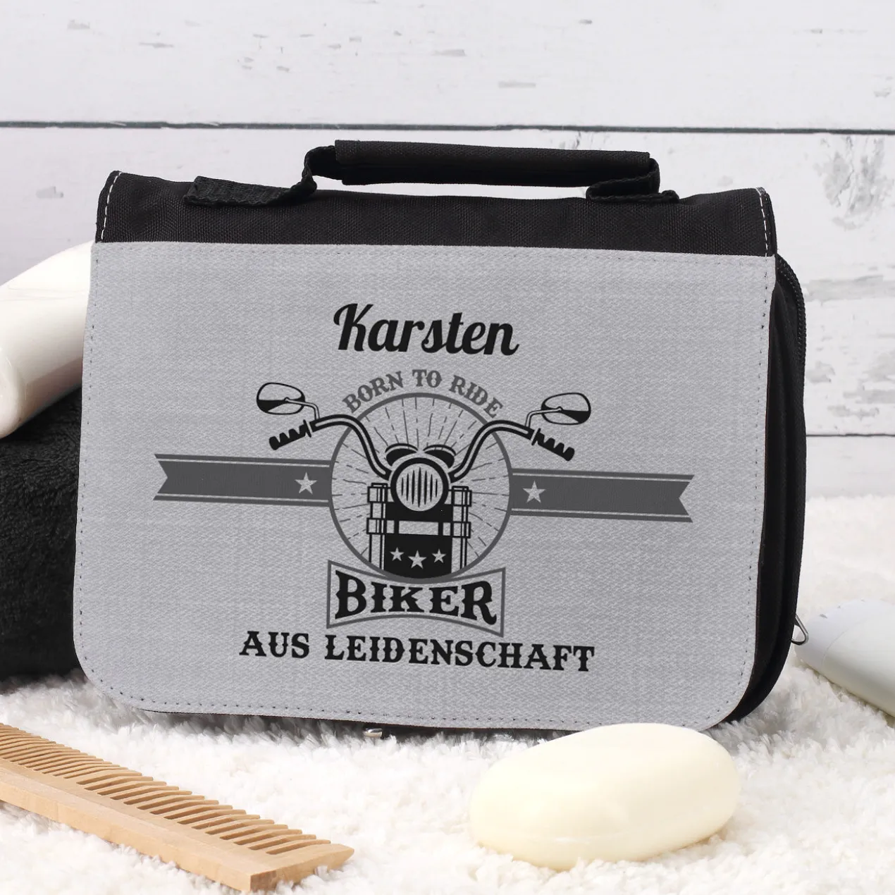 Biker aus Leidenschaft - Kulturtasche für Motorradfahrer