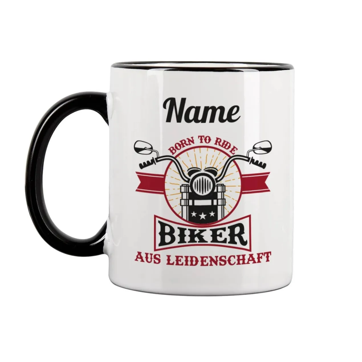 Biker aus Leidenschaft - Tasse mit Motorrad und Name