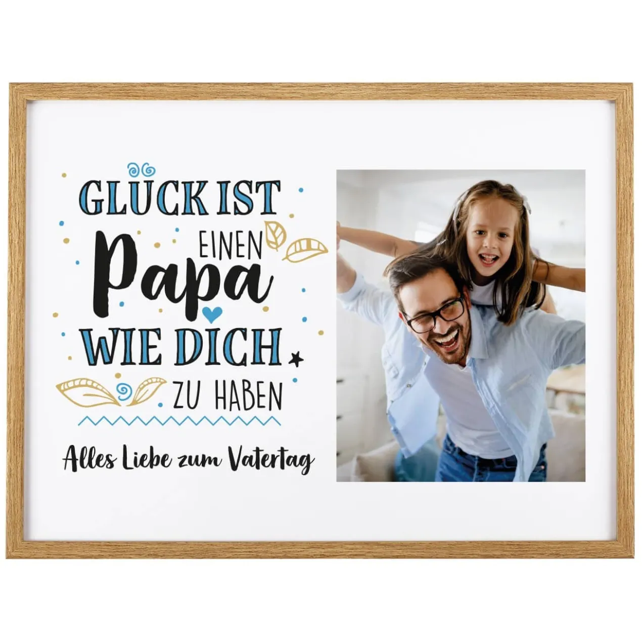 Bilderrahmen mit Fotoaufdruck als Geschenk für den Papa