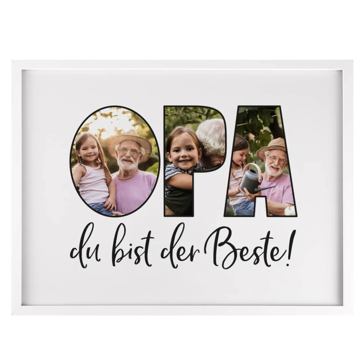 Bilderrahmen mit Foto-Motiv für den besten Opa