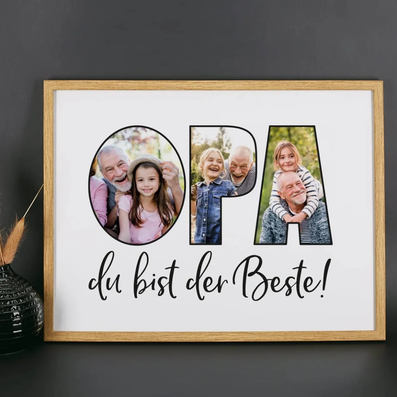 Bilderrahmen mit Foto-Motiv für den besten Opa