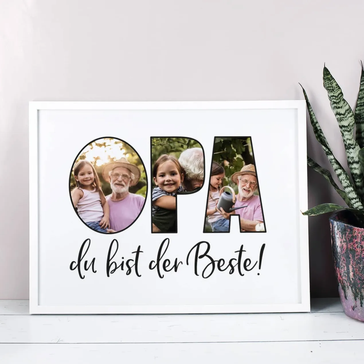 Bilderrahmen mit Foto-Motiv für den besten Opa