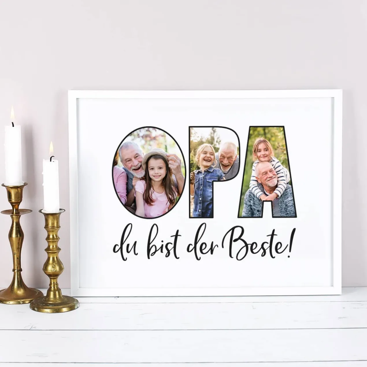 Bilderrahmen mit Foto-Motiv für den besten Opa