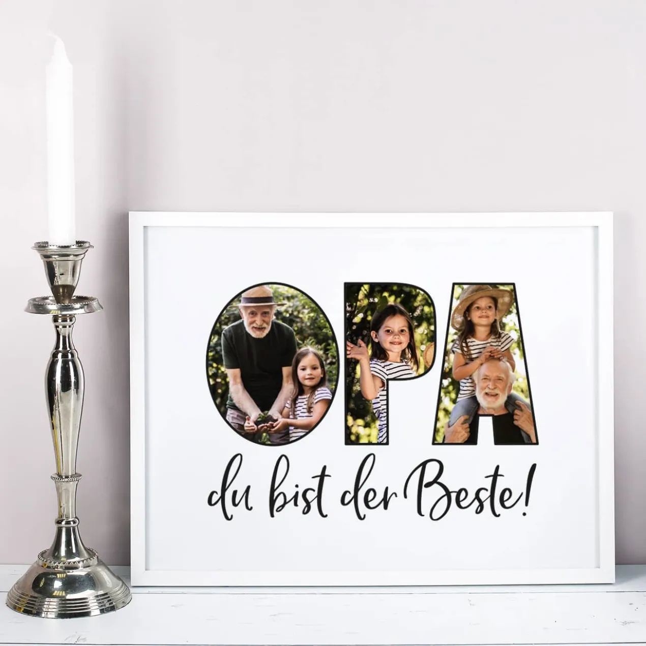 Bilderrahmen mit Foto-Motiv für den besten Opa