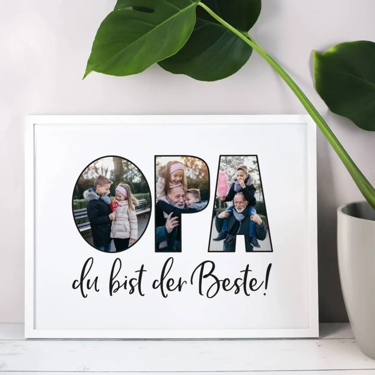 Bilderrahmen mit Foto-Motiv für den besten Opa