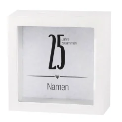 Bilderrahmen Spardose zur silbernen Hochzeit