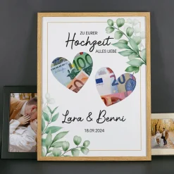 Bilderrahmen zur Hochzeit als Geldgeschenk