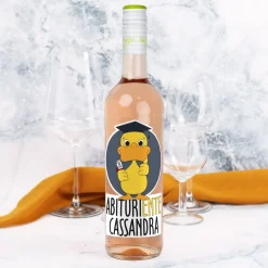 Biorebe Wein - AbituriENTE mit Entenmotiv, Name und Abschlussjahr