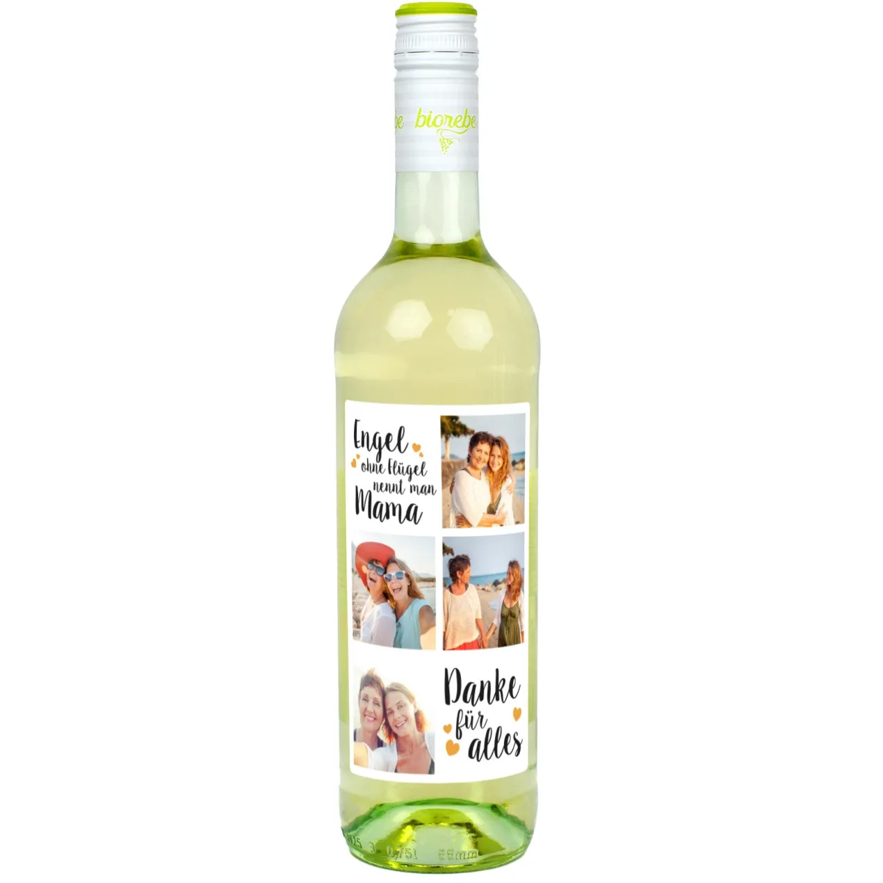 Biorebe Wein - Engel ohne Flügel - mit Ihren 4 Lieblingsfotos | Bienenfreundlich & Nachhaltig