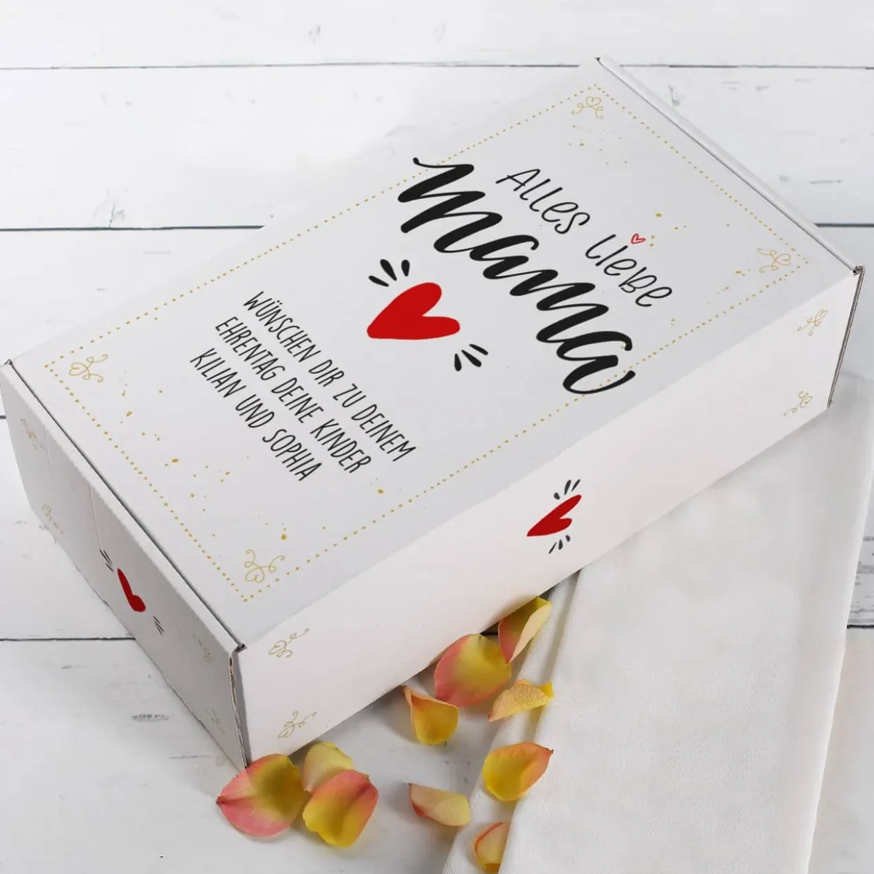 Biorebe Wein Geschenkset zum Muttertag mit Weinglas in Geschenkbox