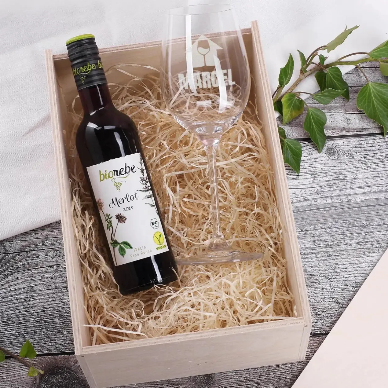 Biorebe Weinset als Geschenk zum Einzug