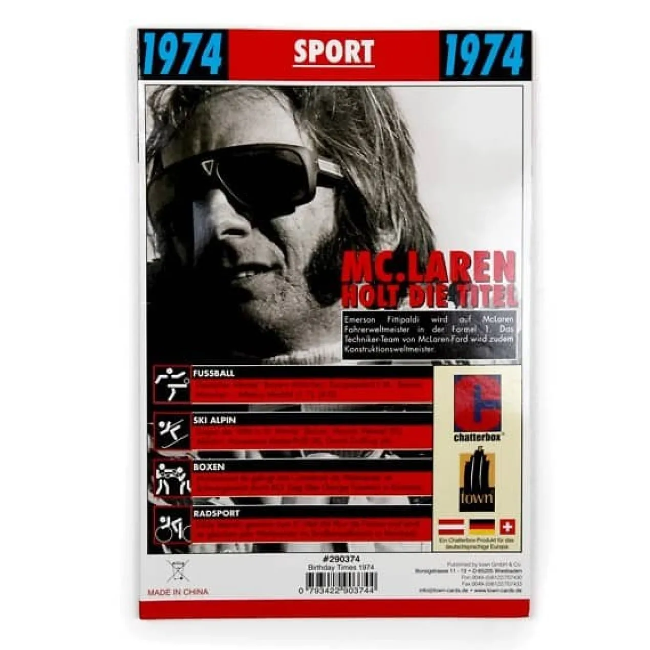 Birthday Times Karte mit Sound 1974