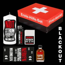 Blackout Notfallbox als Scherzgeschenk