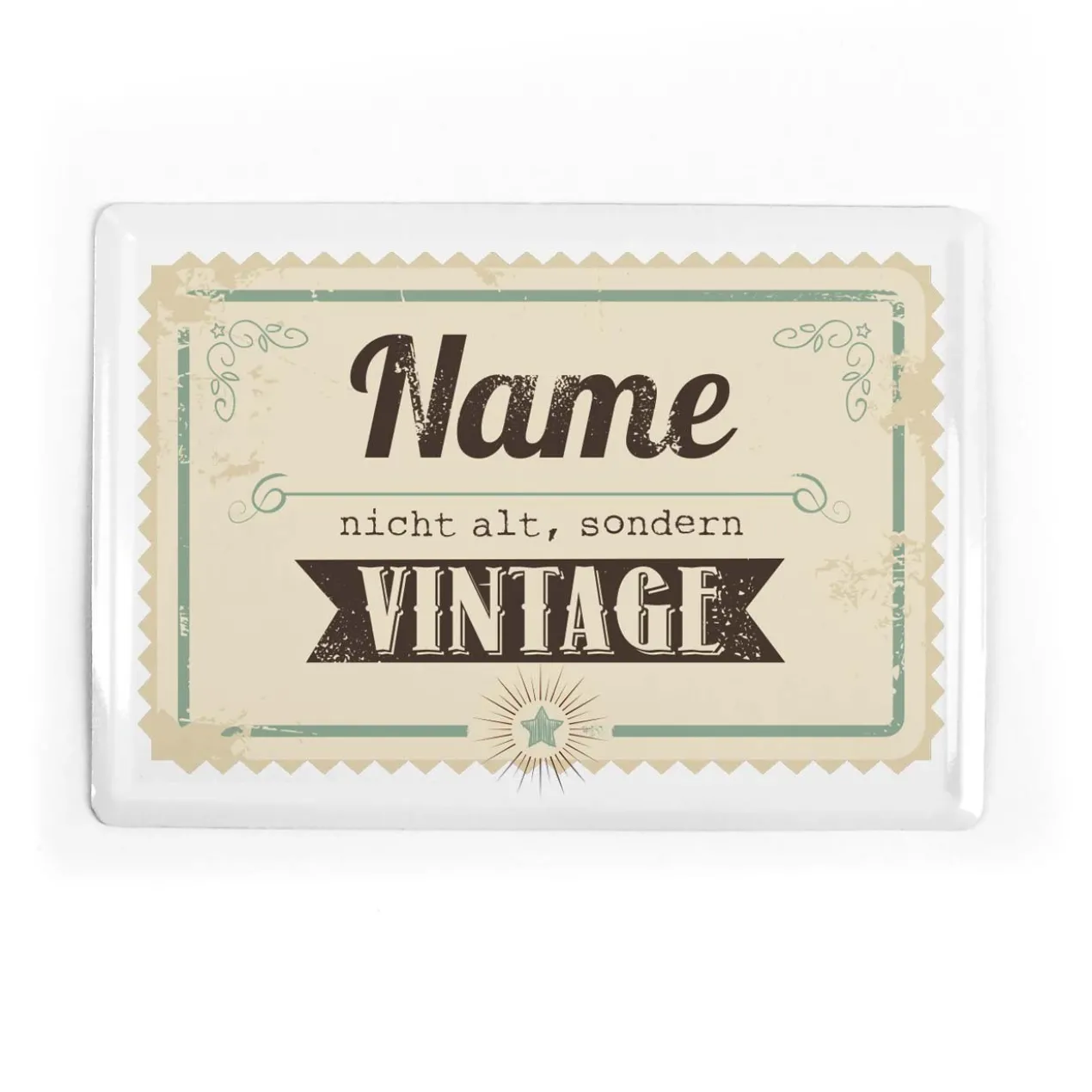 Blechpostkarte zum Geburtstag - Nicht alt, sondern vintage!
