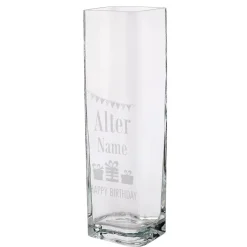 Blumenvase von Leonardo zum Geburtstag mit Gravur