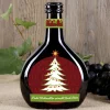 Bocksbeutel Weinflasche mit weihnachtlichen Grüßen Tannenbaum