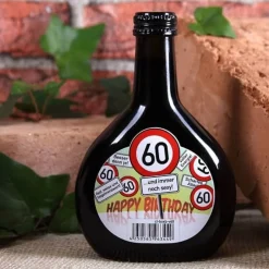 Bocksbeutel zum 60. Geburtstag mit Verkehrszeichen