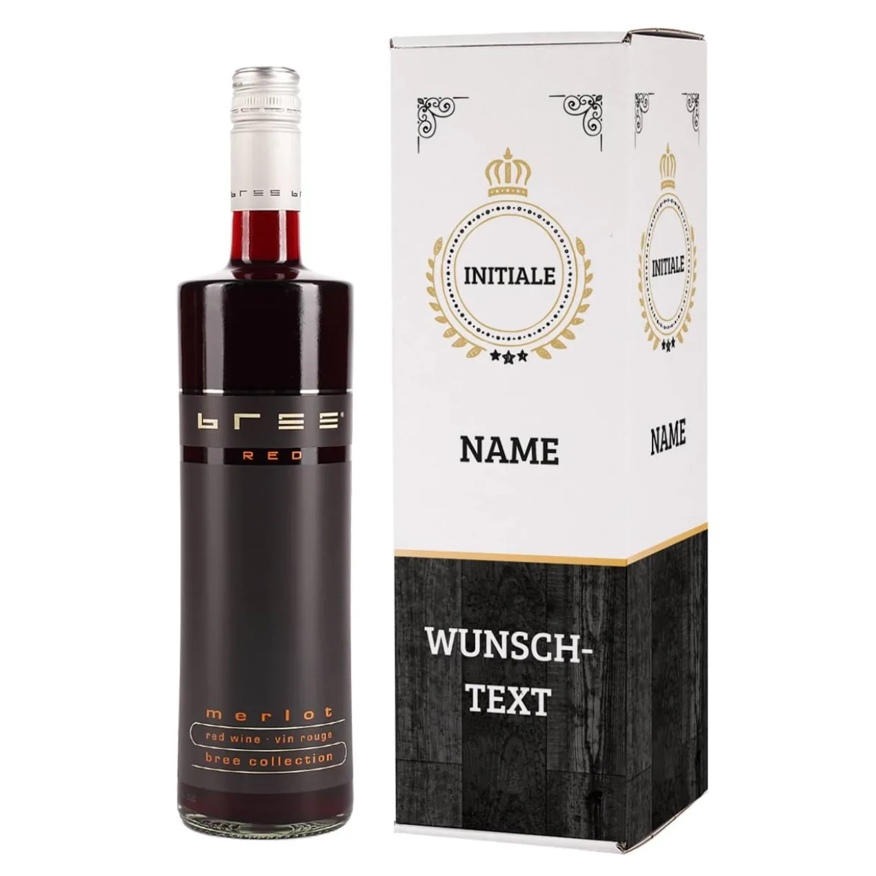 BREE Weinflasche mit persönlicher Verpackung zum Geburtstag oder zu Weihnachten