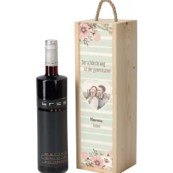BREE Wein in bedruckter Geschenkverpackung zur Hochzeit