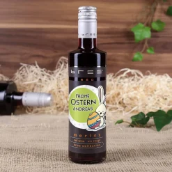 Bree Wein mit niedlichem Osterhasen und Wunschname zu Ostern