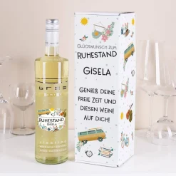 BREE Wein zur Rente mit bedruckter Verpackung mit Name und Wunschtext