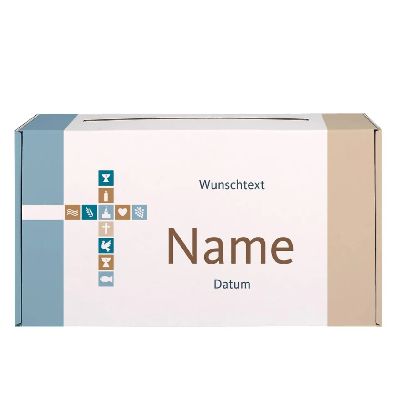 Briefbox für Jungen zu religiösen Anlässen, mit Name und Wunschtext bedruckt
