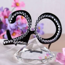 Brille mit Strass Steinchen zum 20. Geburtstag